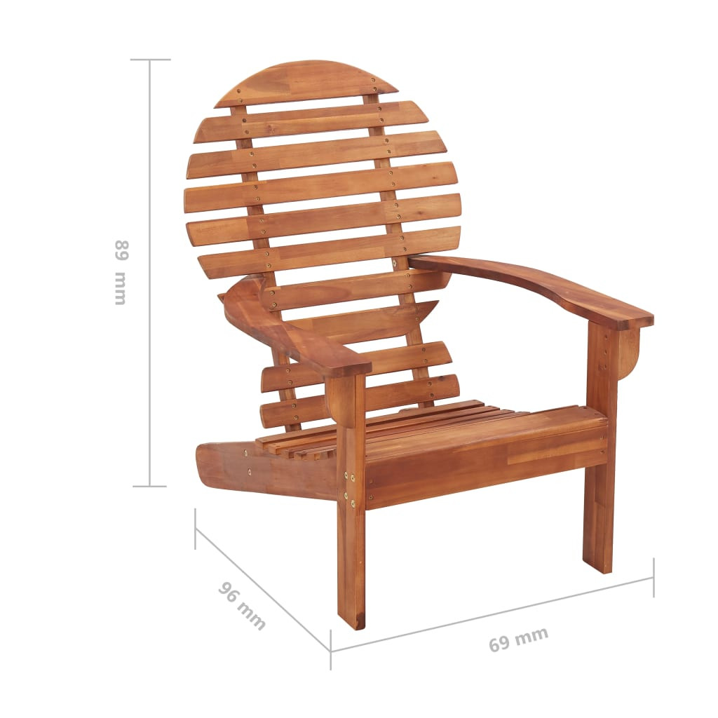 tömör akácfa Adirondack szék