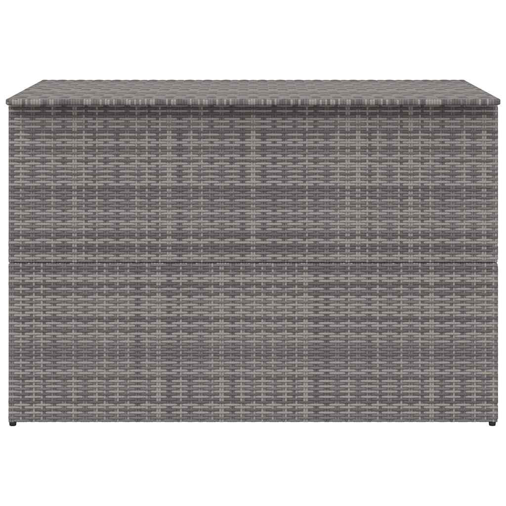 szürke polyrattan kerti tárolóláda 150 x 100 x 100 cm