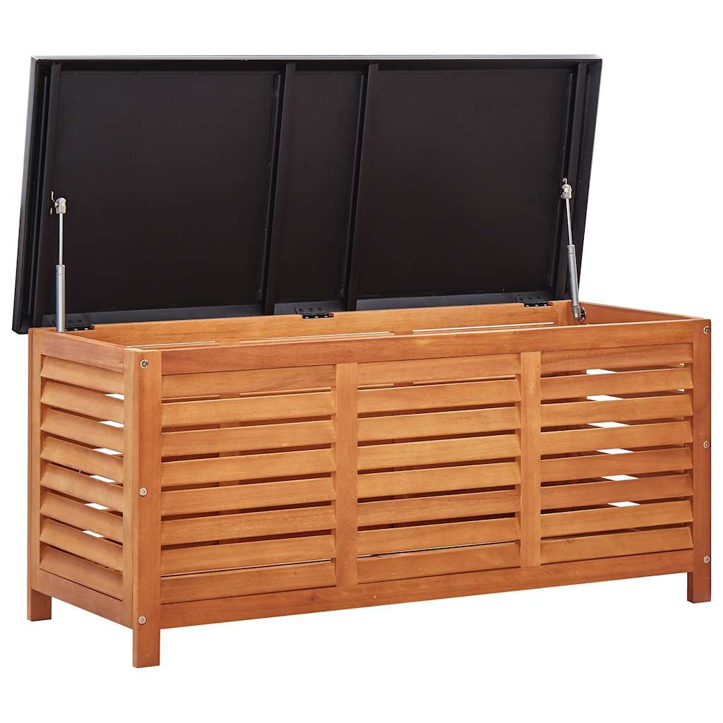 tömör eukaliptuszfa kerti tárolóláda 117 x 50 x 55 cm