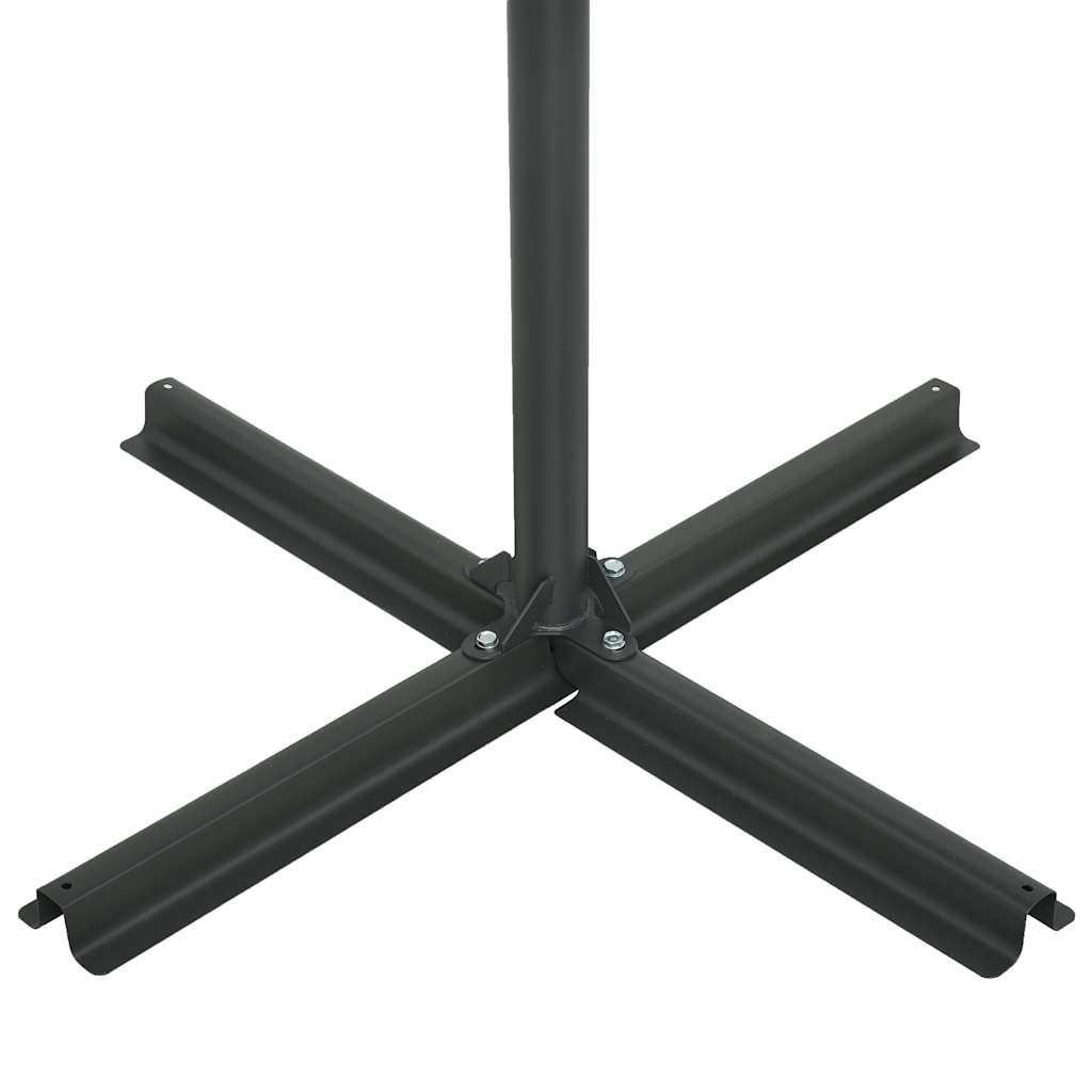 fekete kültéri napernyő alumíniumrúddal 460 x 270 cm