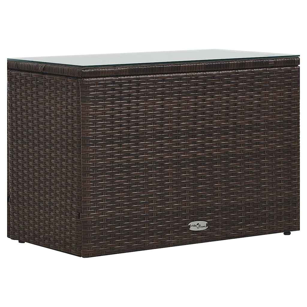 5-részes barna polyrattan kerti ülőgarnitúra párnákkal