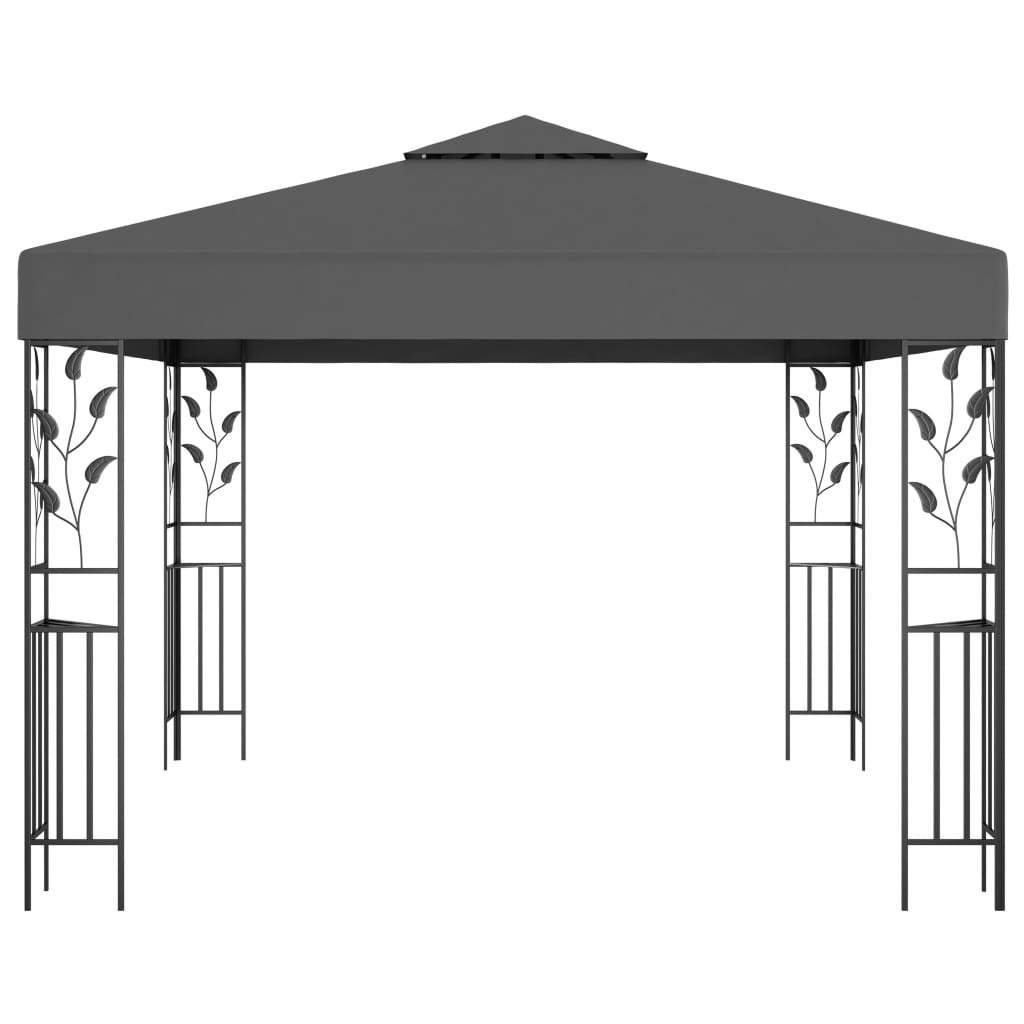 antracitszürke pavilon 3 x 3 m