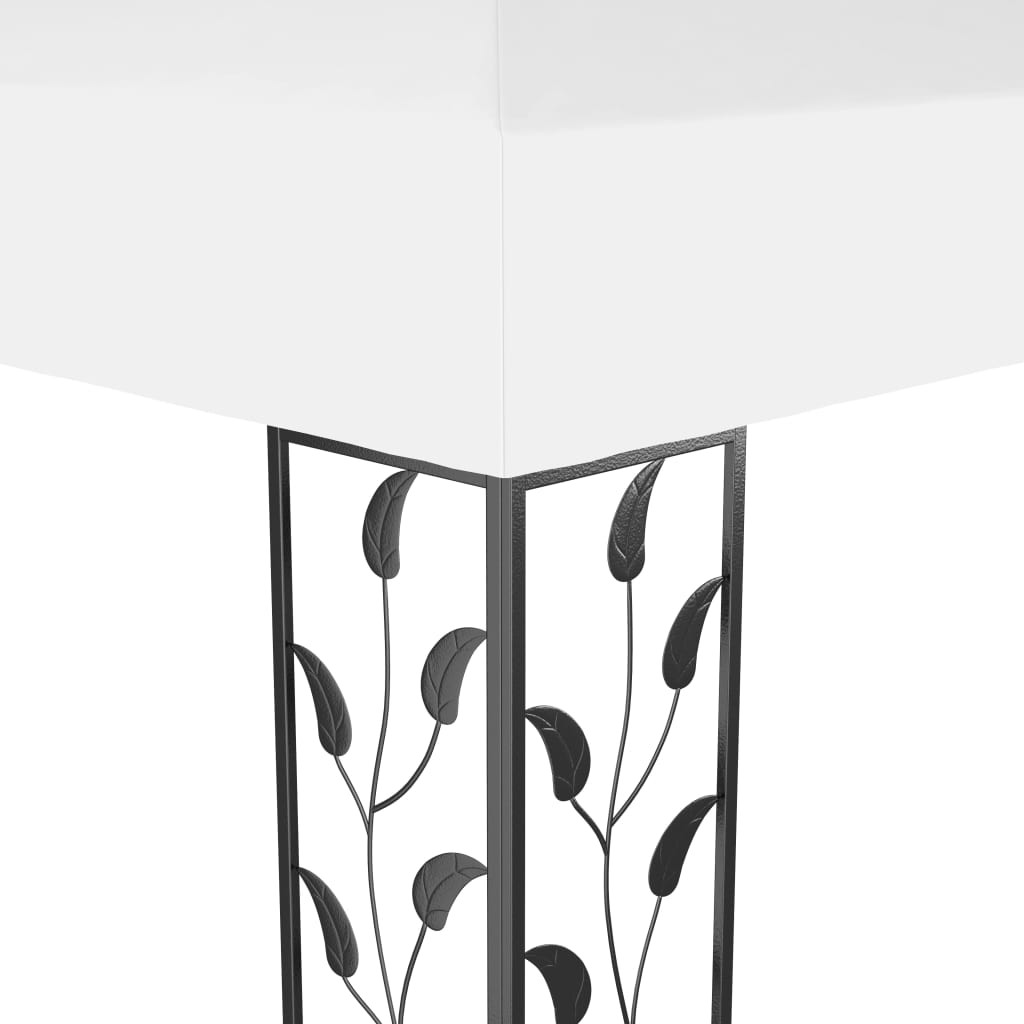 fehér dupla tetős pavilon 3 x 4 m