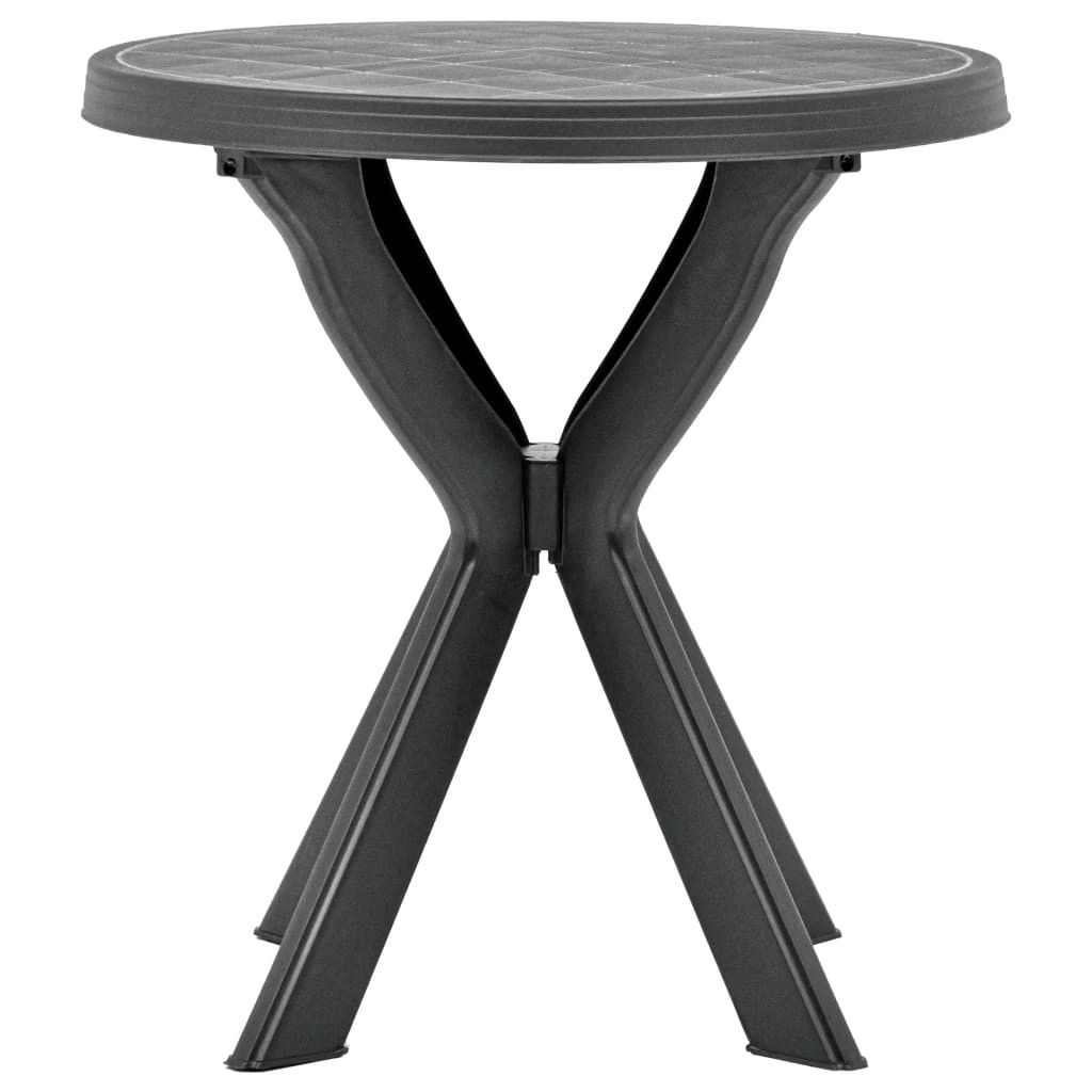 antracitszürke műanyag bisztróasztal Ø70 cm