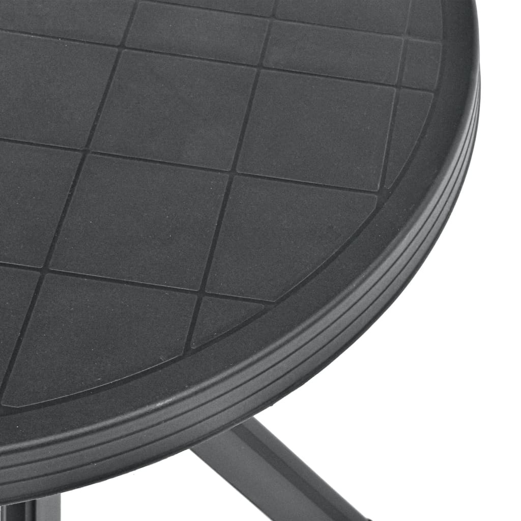 antracitszürke műanyag bisztróasztal Ø70 cm