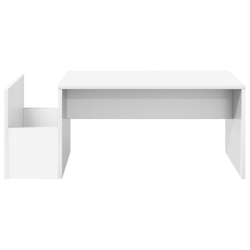 vidaXL Dohányzóasztal Fehér 90 x 45 x 35 cm Faanyag