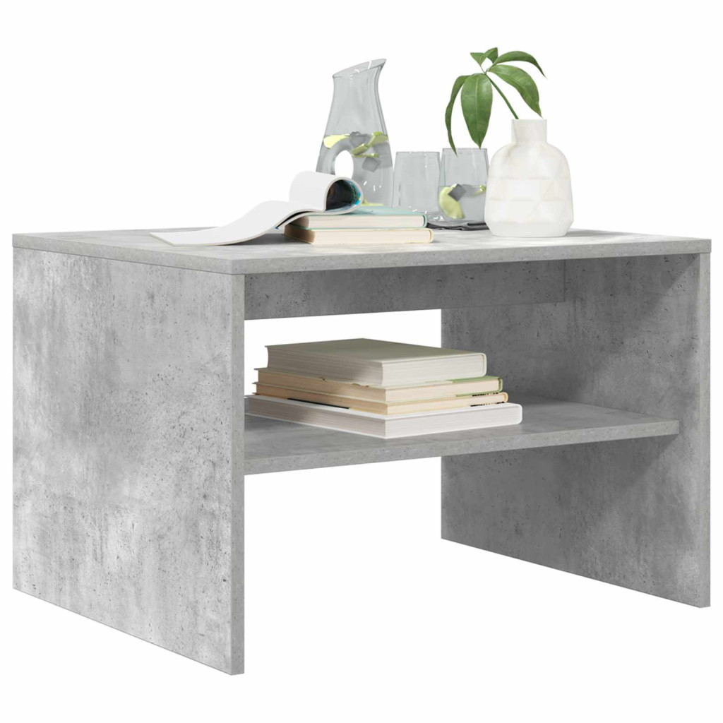 vidaXL Dohányzóasztal Beton Szürke 60 x 50 x 40 cm Faanyag