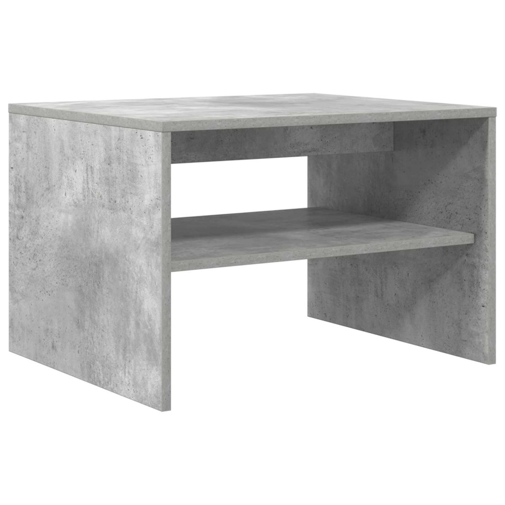 vidaXL Dohányzóasztal Beton Szürke 60 x 50 x 40 cm Faanyag