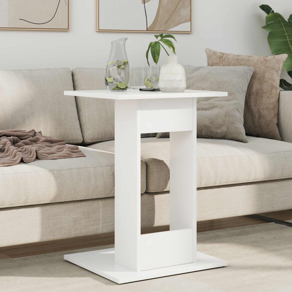 vidaXL Oldal asztal Fehér 45 x 40 x 62,5 cm Faanyag
