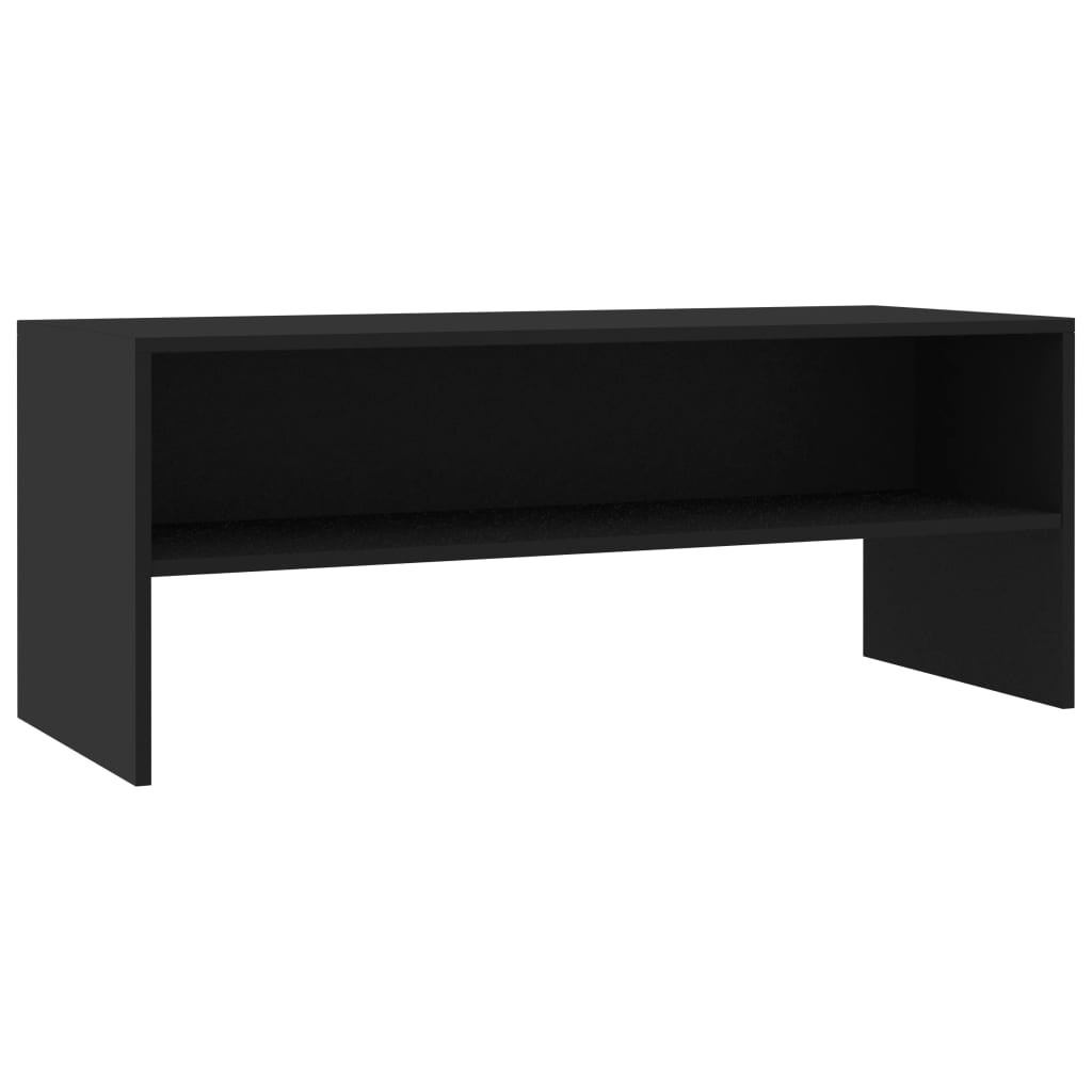 fekete szerelt fa TV-szekrény 100 x 40 x 40 cm