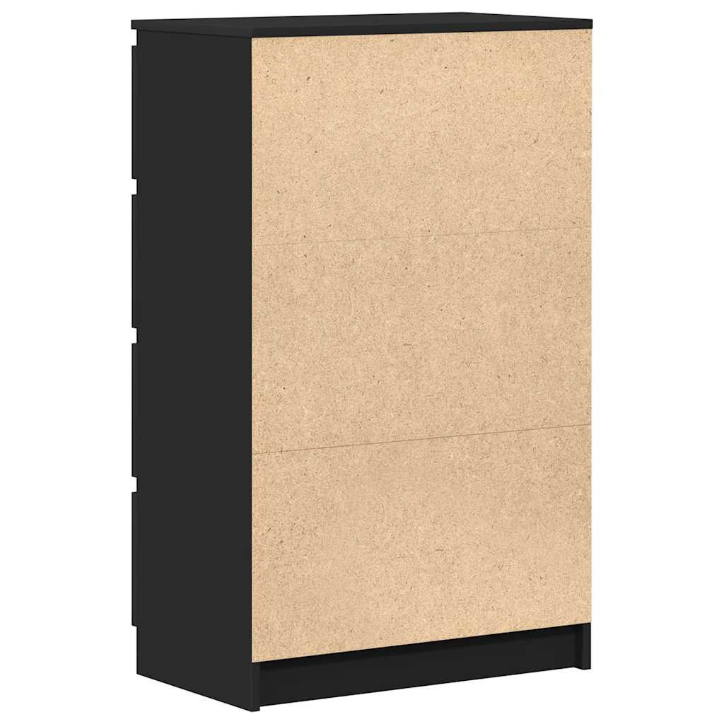 fekete szerelt fa tálalószekrény 60 x 35 x 98,5 cm