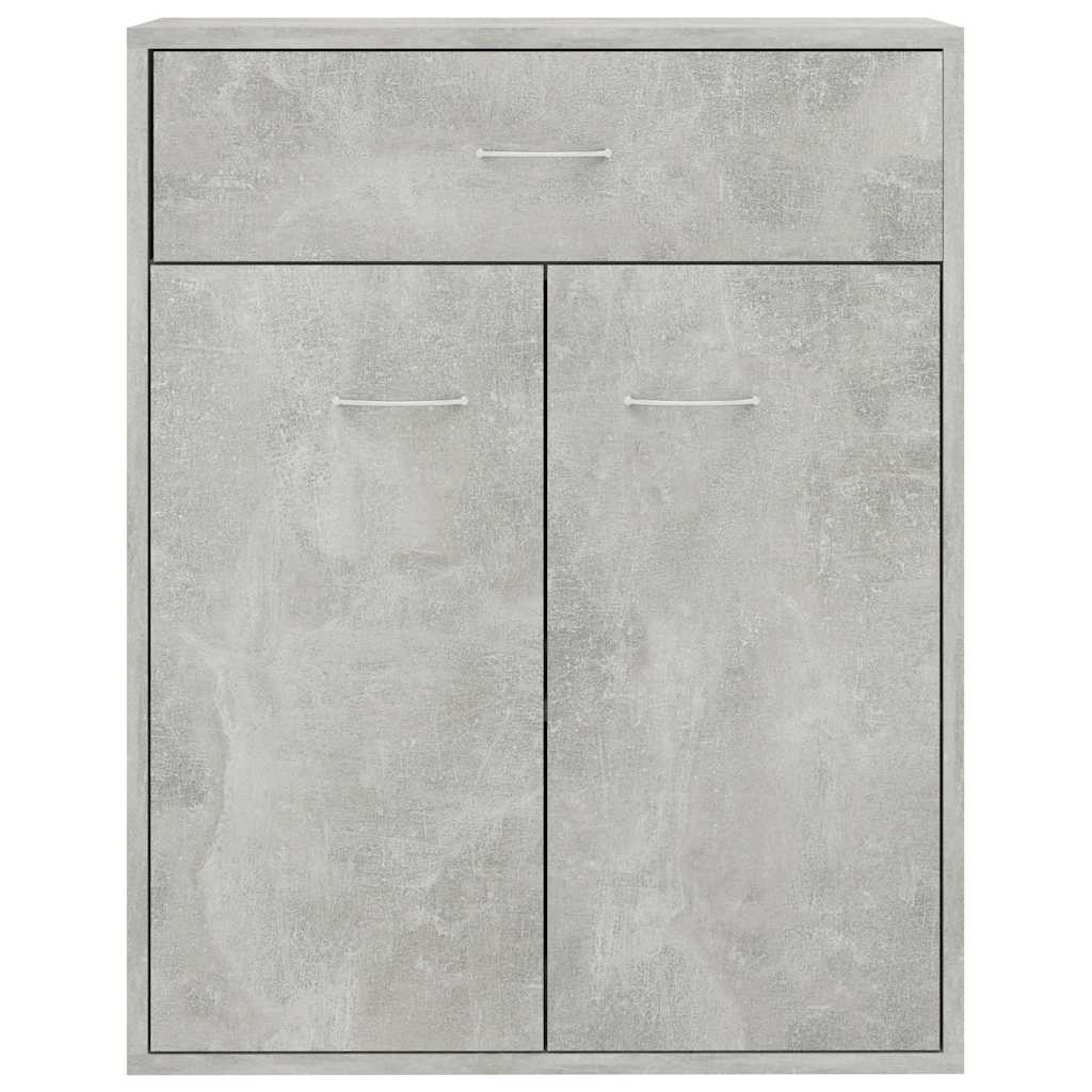betonszürke szerelt fa tálalószekrény 60 x 30 x 75 cm