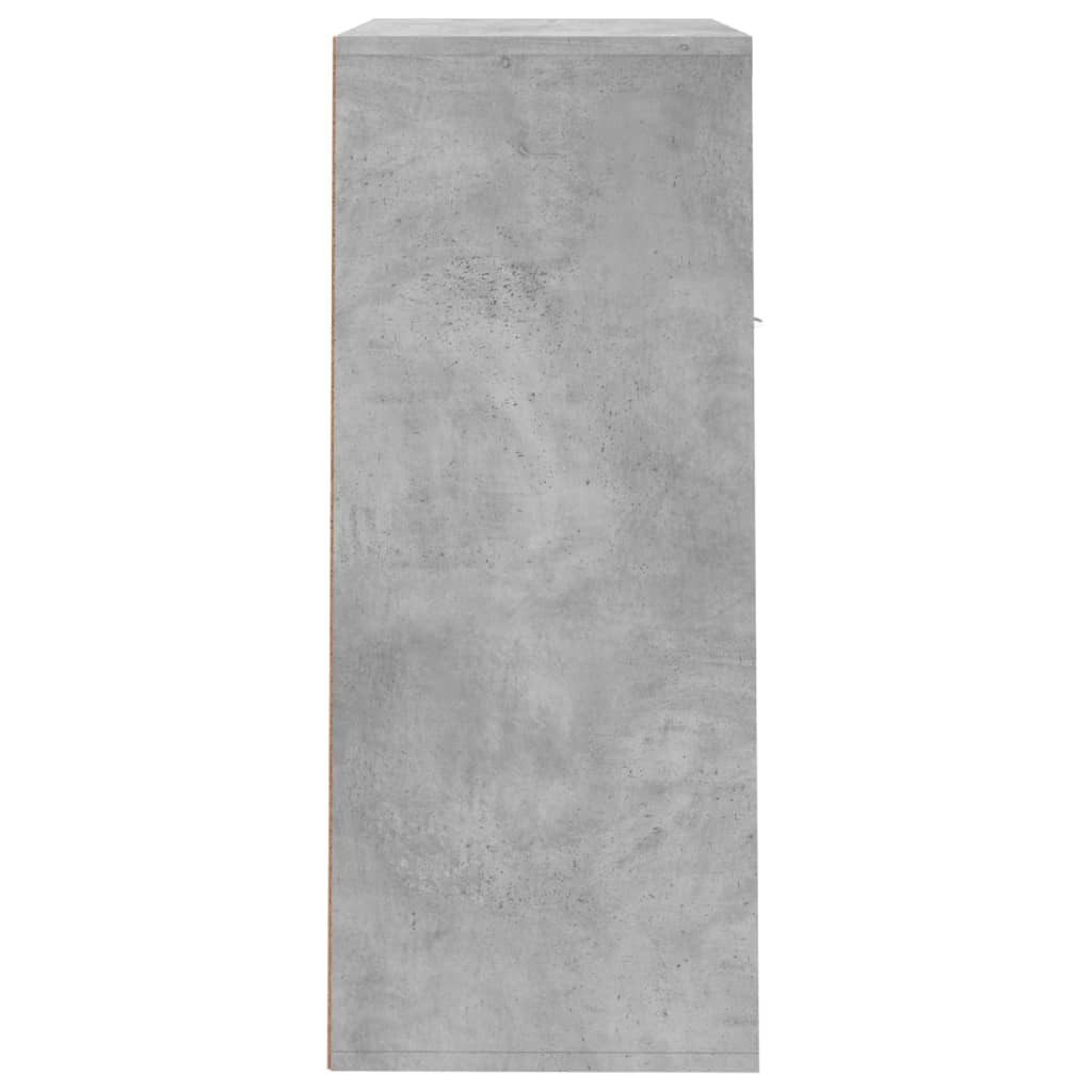 betonszürke szerelt fa cipősszekrény 60 x 35 x 84 cm