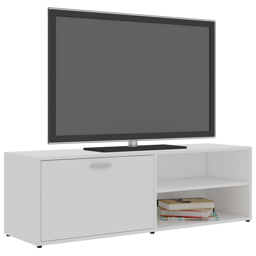 fehér szerelt fa TV-szekrény 120 x 34 x 37 cm
