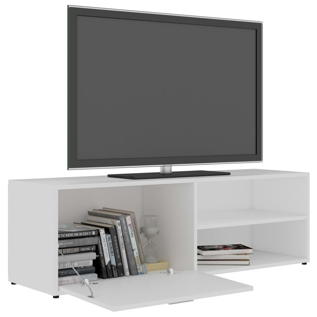 fehér szerelt fa TV-szekrény 120 x 34 x 37 cm
