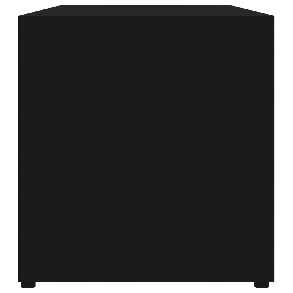 fekete szerelt fa TV-szekrény 80 x 34 x 36 cm
