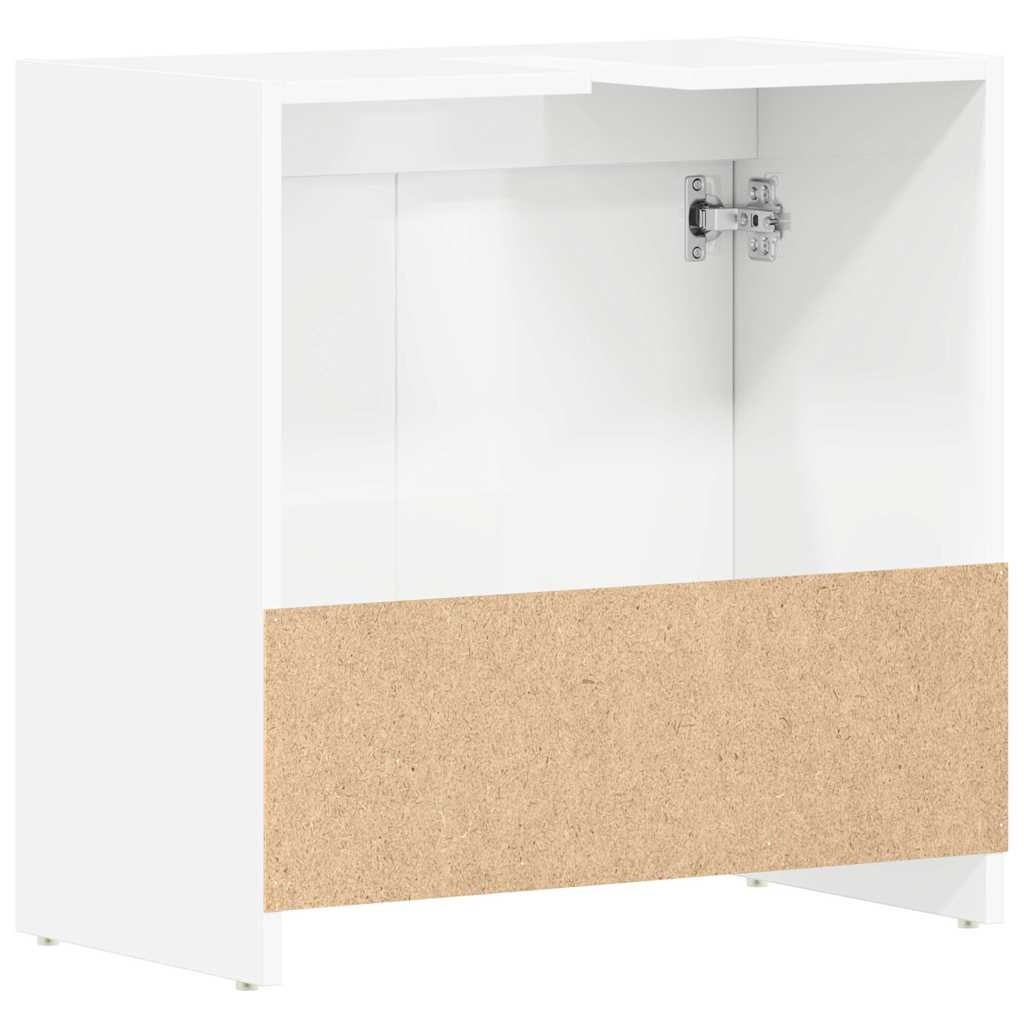 vidaXL magasfényű fehér szerelt fa fürdőszobaszekrény 60 x 33 x 61 cm