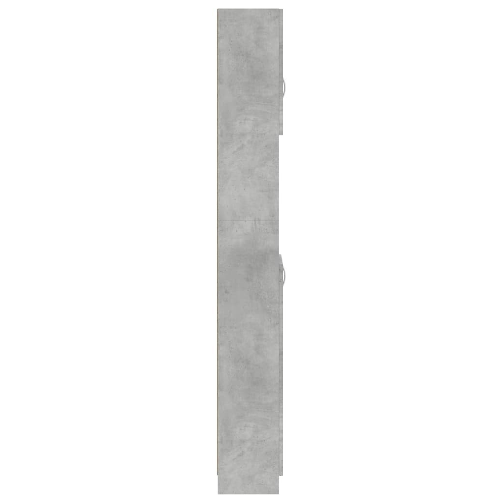 betonszürke szerelt fa fürdőszobaszekrény 32 x 25,5 x 190 cm
