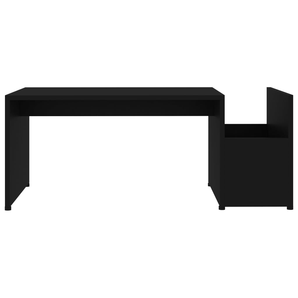 fekete szerelt fa dohányzóasztal 90 x 45 x 35 cm fekete szerelt fa dohányzóasztal 90 x 45 x 35 cm