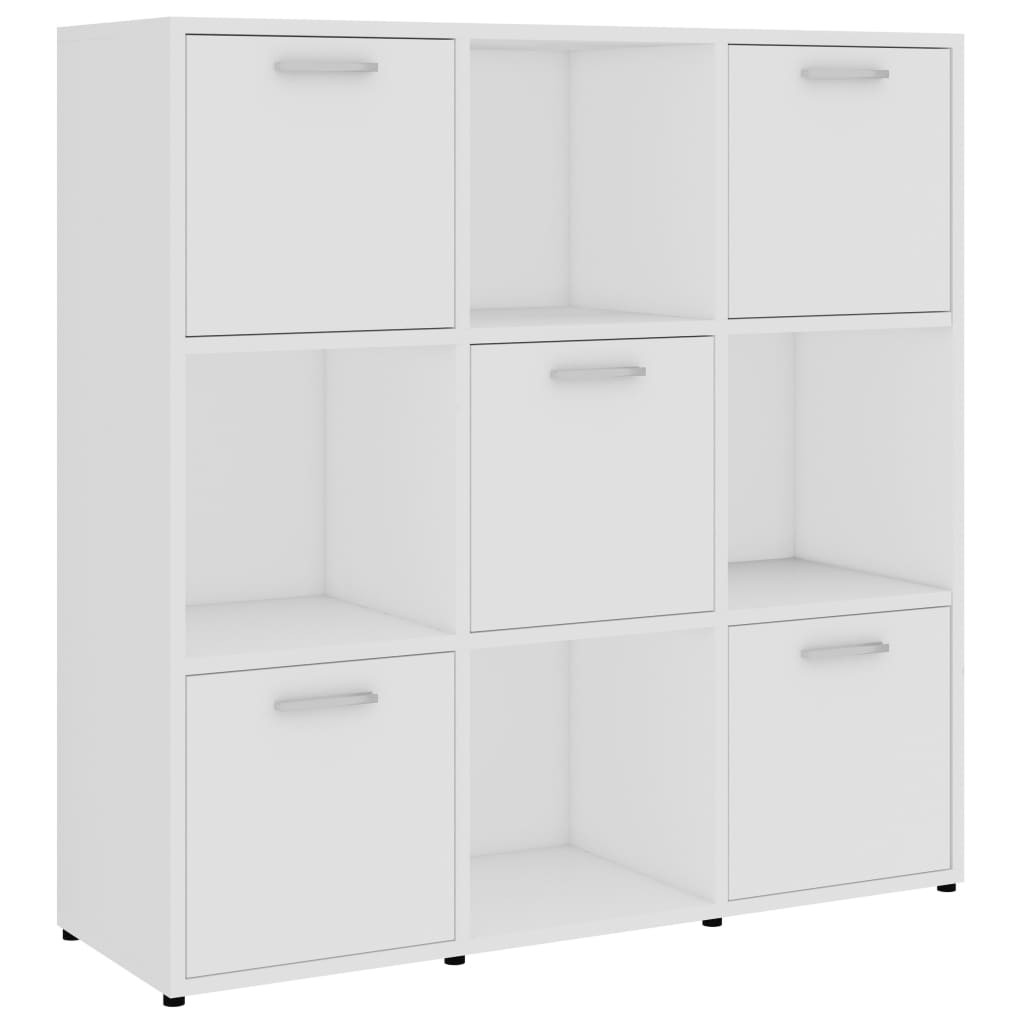fehér szerelt fa könyvszekrény 90 x 30 x 90 cm fehér szerelt fa könyvszekrény 90 x 30 x 90 cm