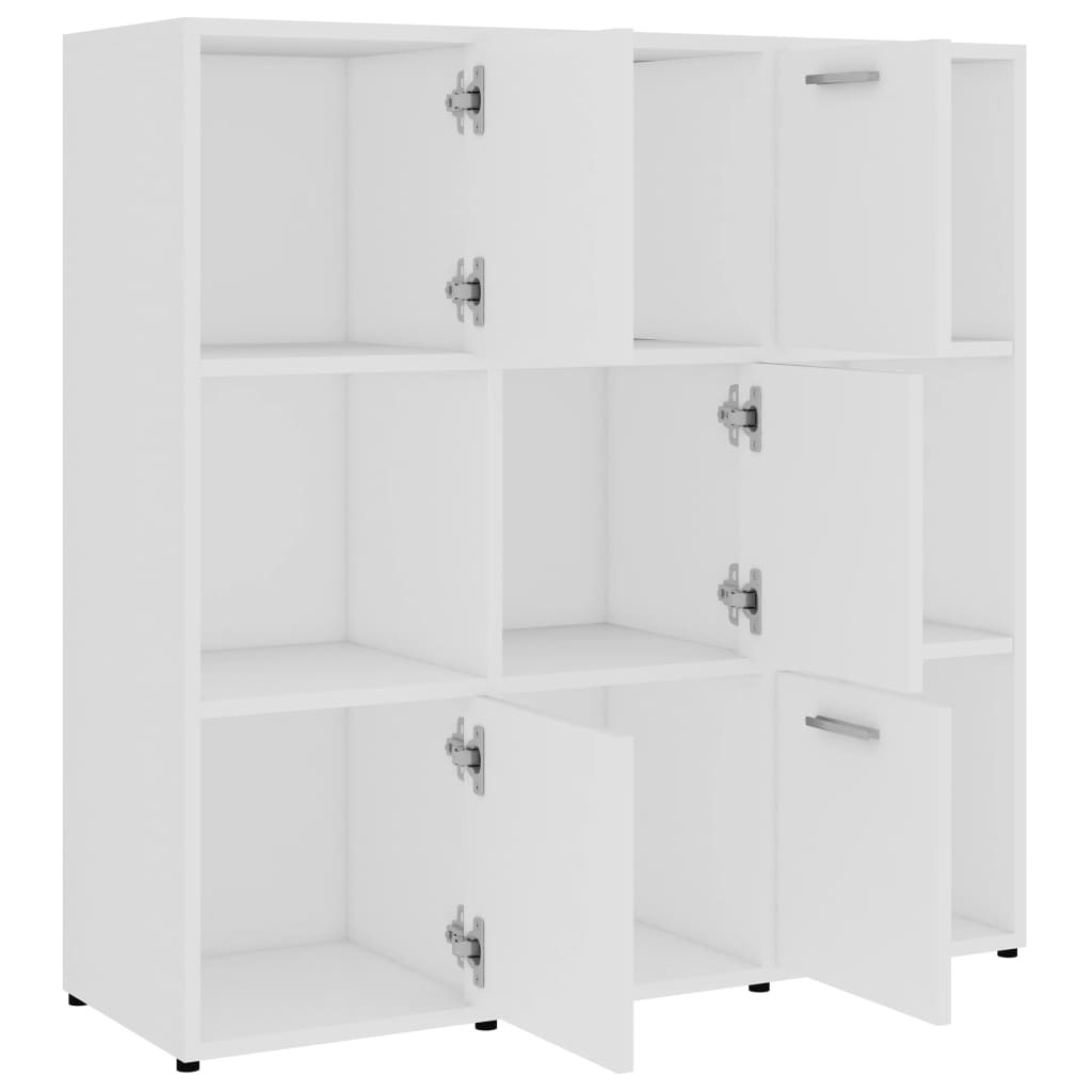 fehér szerelt fa könyvszekrény 90 x 30 x 90 cm fehér szerelt fa könyvszekrény 90 x 30 x 90 cm