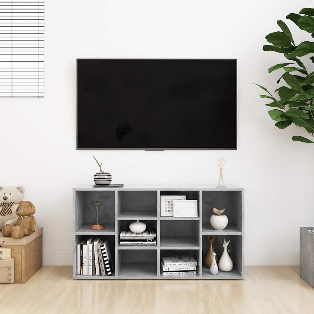 betonszürke szerelt fa cipőtároló pad 103 x 30 x 55 cm