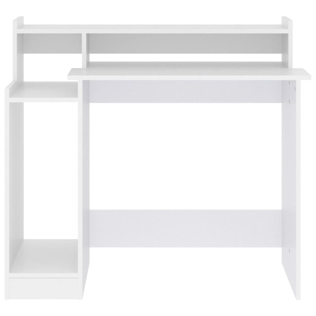 fehér szerelt fa íróasztal LED-ekkel 97 x 45 x 90 cm