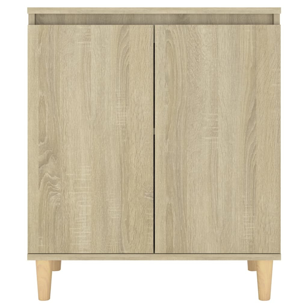 szerelt fa tálalószekrény tömör falábakkal 60x35x70 cm