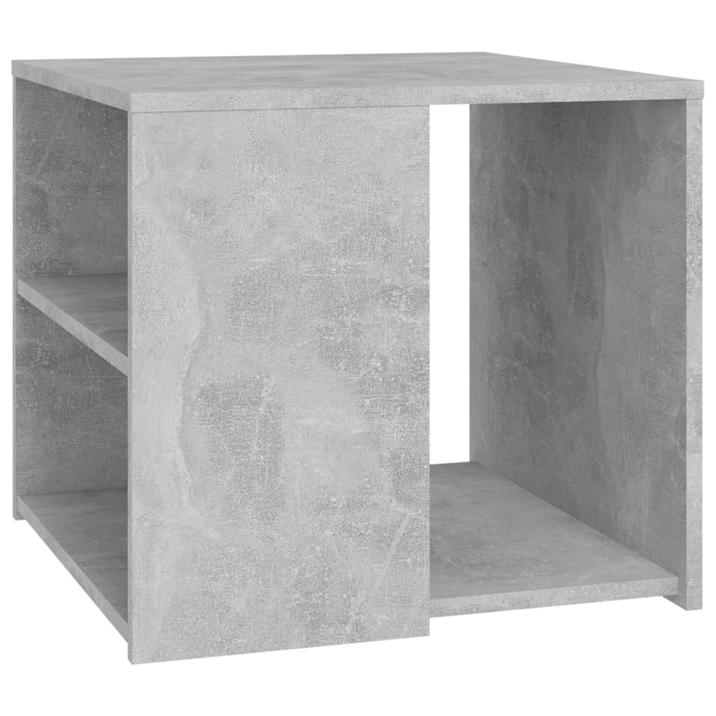 betonszürke szerelt fa kisasztal 50 x 50 x 45 cm