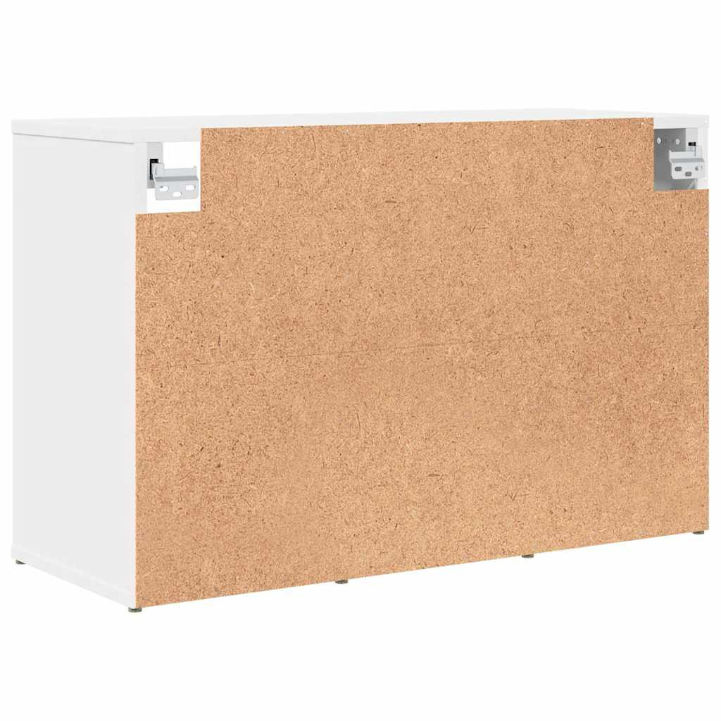 Cipősszekrény polcokkal Fehér 77.5 x 30 x 51 cm Faanyag