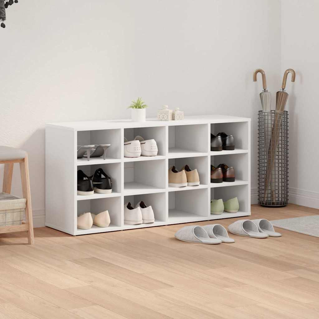 Cipősszekrény polcokkal Fehér 103 x 30 x 51 cm Faanyag