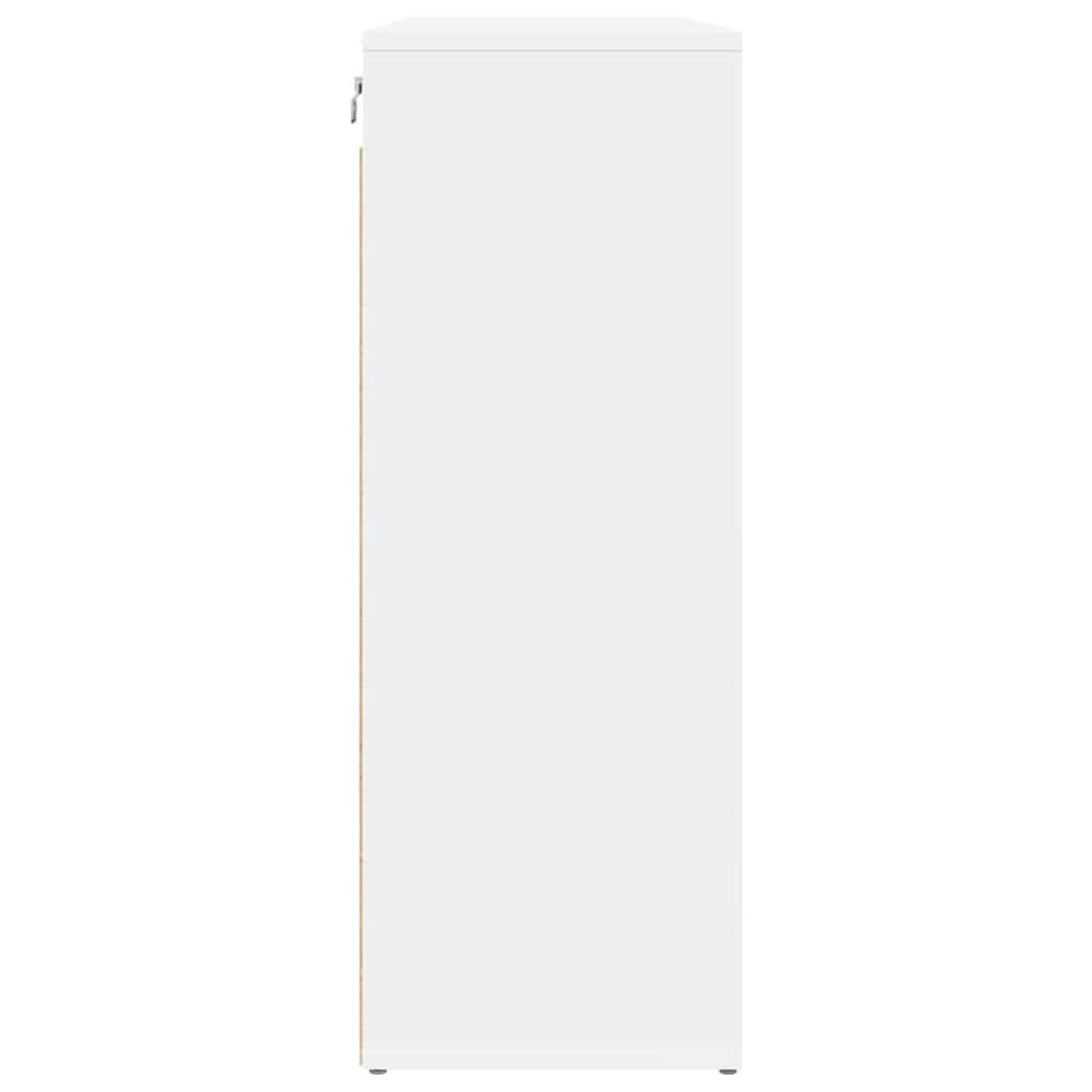 Cipősszekrény polcokkal Fehér 77.5 x 30 x 83.5 cm Faanyag
