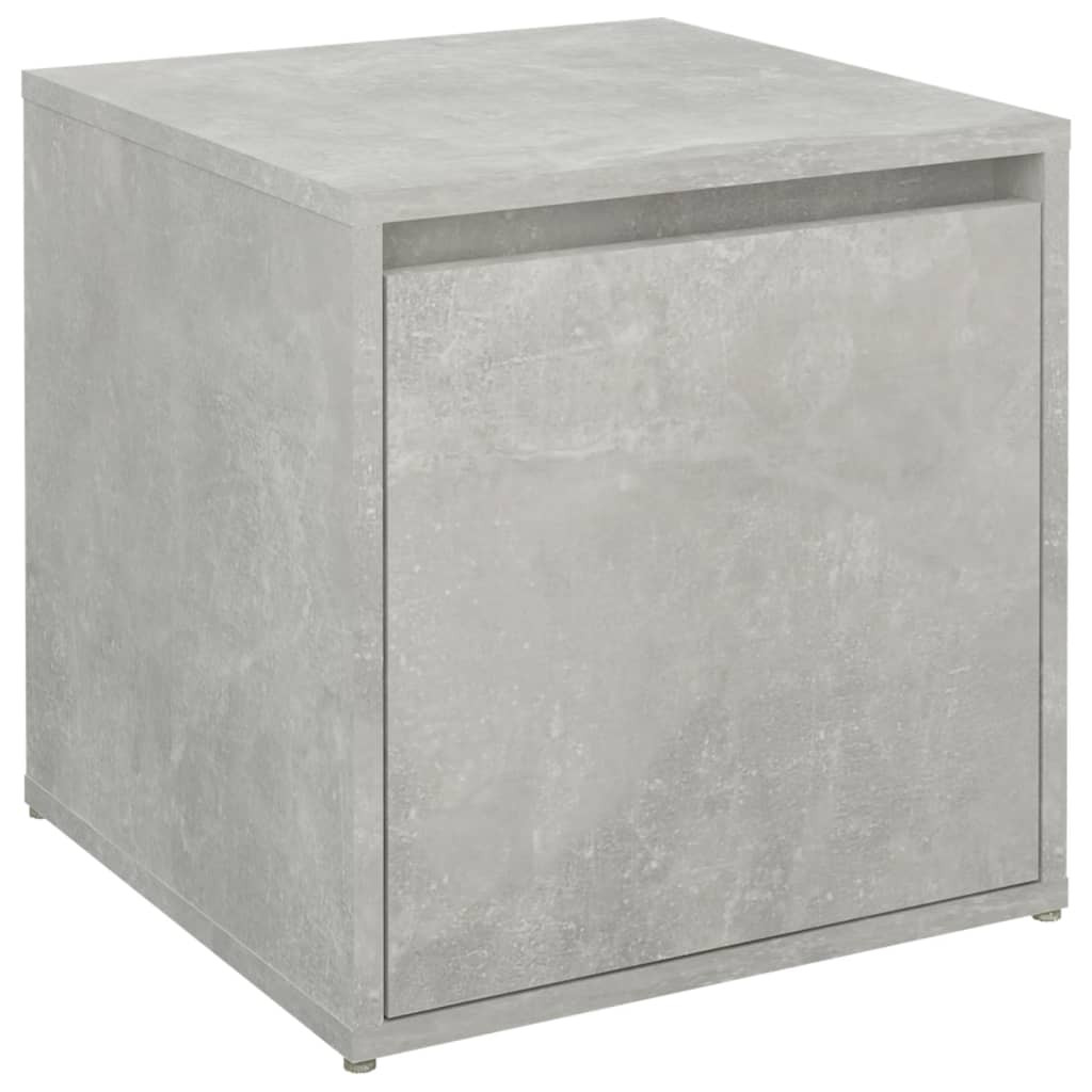 betonszürke szerelt fa tárolódoboz 40,5 x 40 x 40 cm