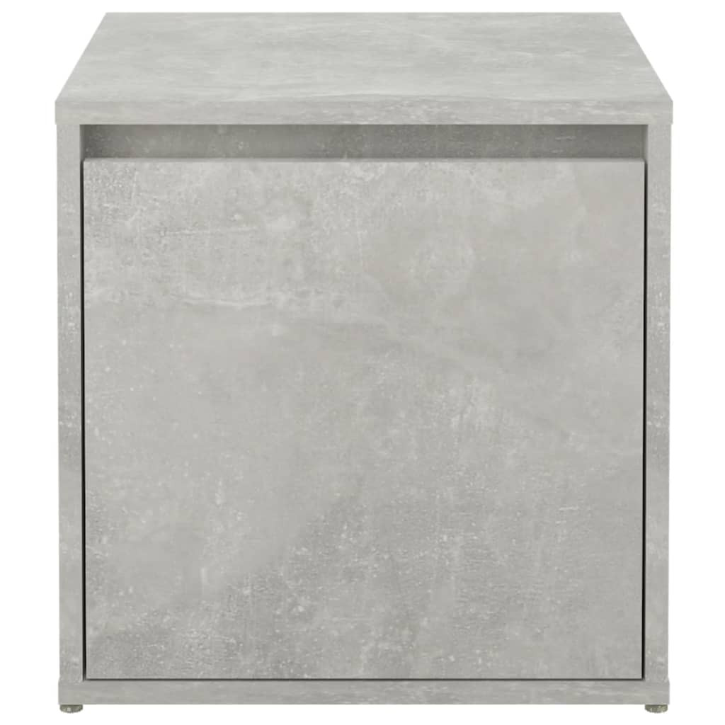 betonszürke szerelt fa tárolódoboz 40,5 x 40 x 40 cm