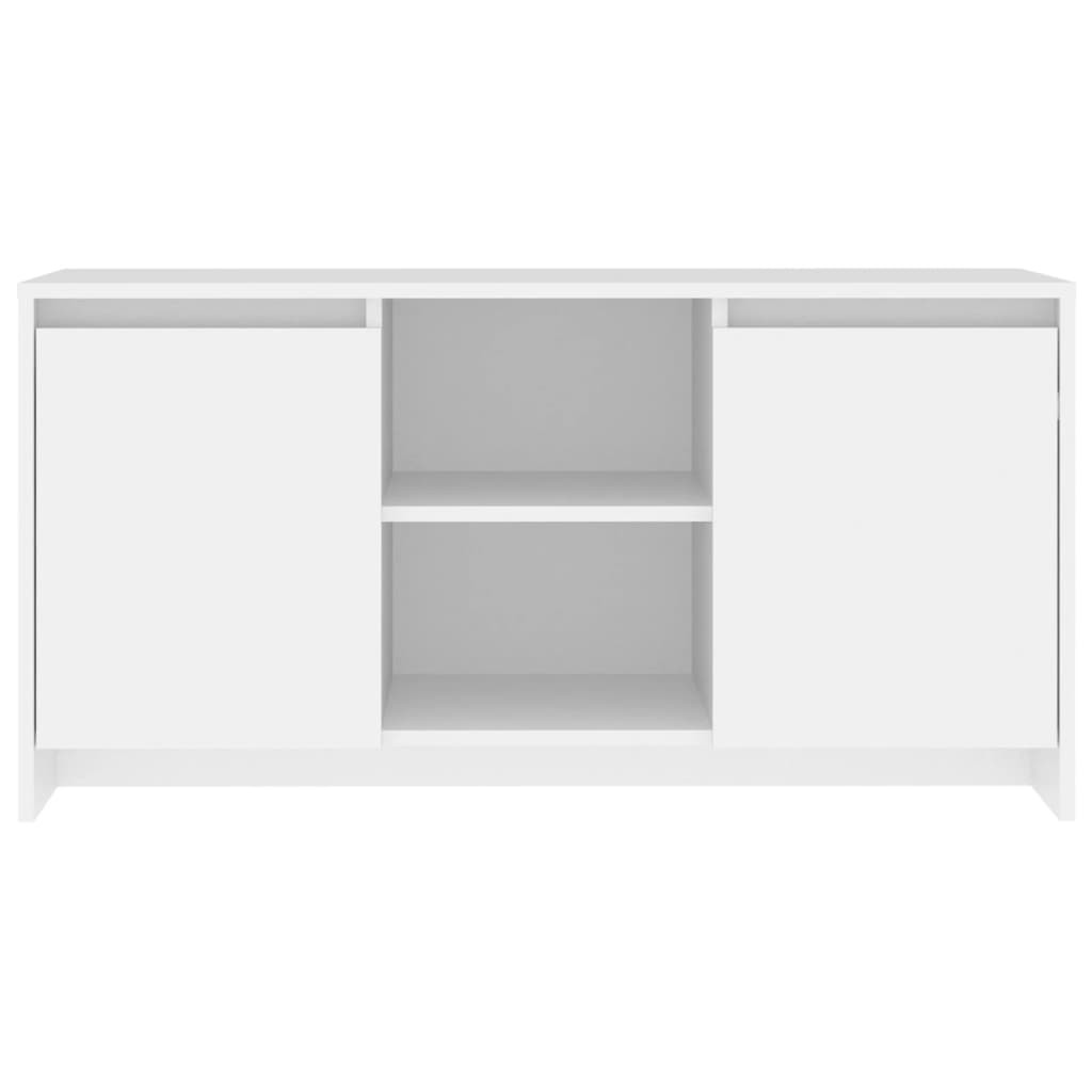 fehér szerelt fa TV-szekrény 102 x 37,5 x 52,5 cm