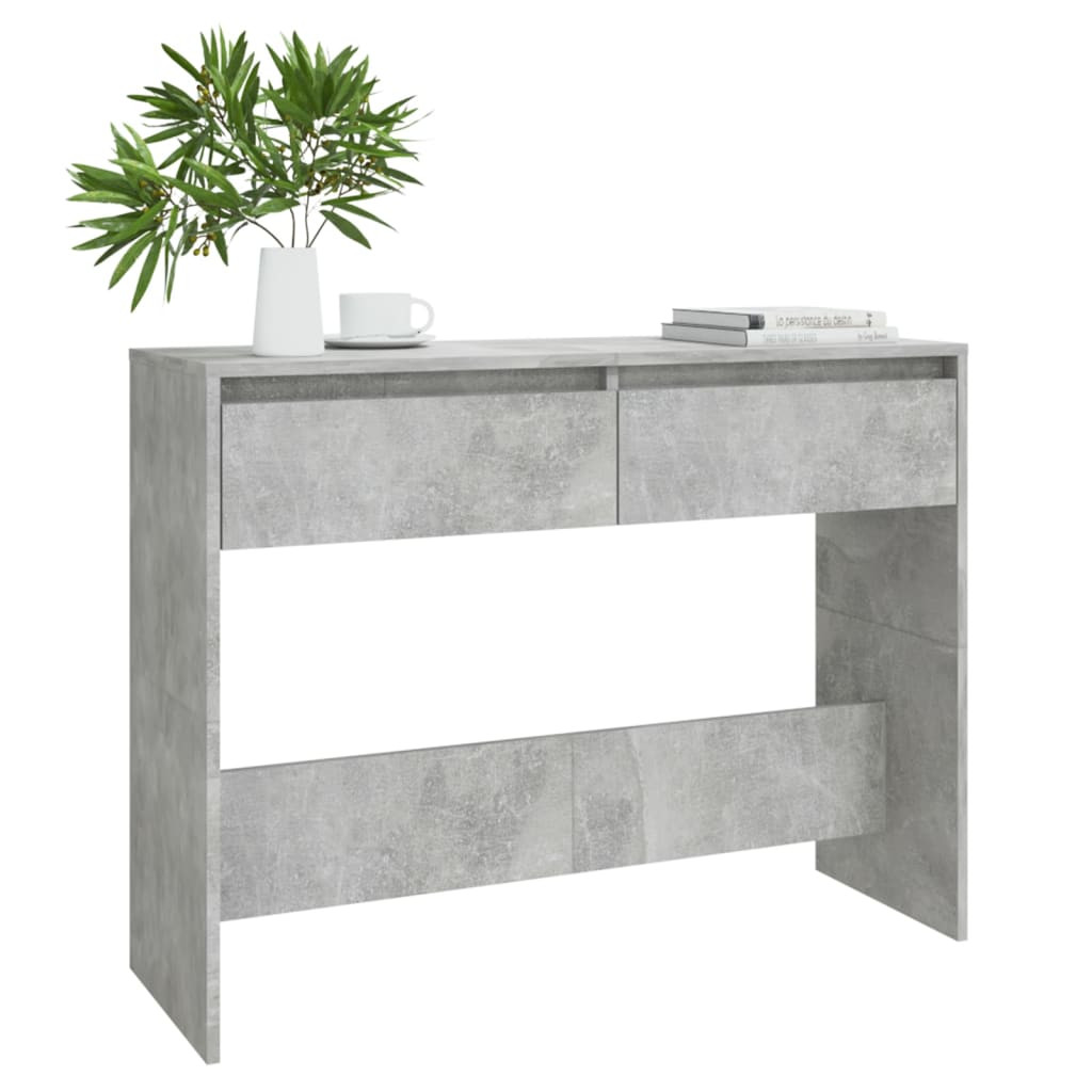 betonszürke szerelt fa dohányzóasztal 100x35x76,5 cm