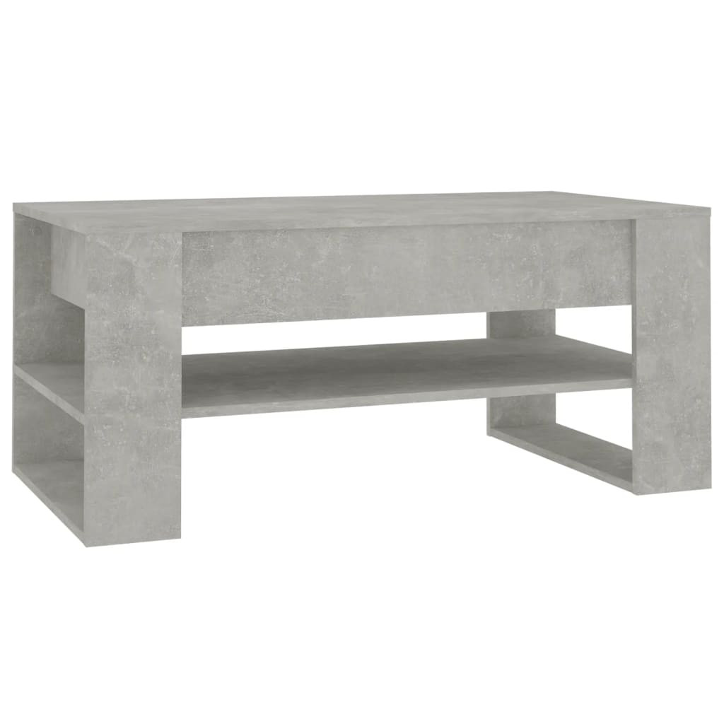 betonszürke szerelt fa dohányzóasztal 102 x 55 x 45 cm