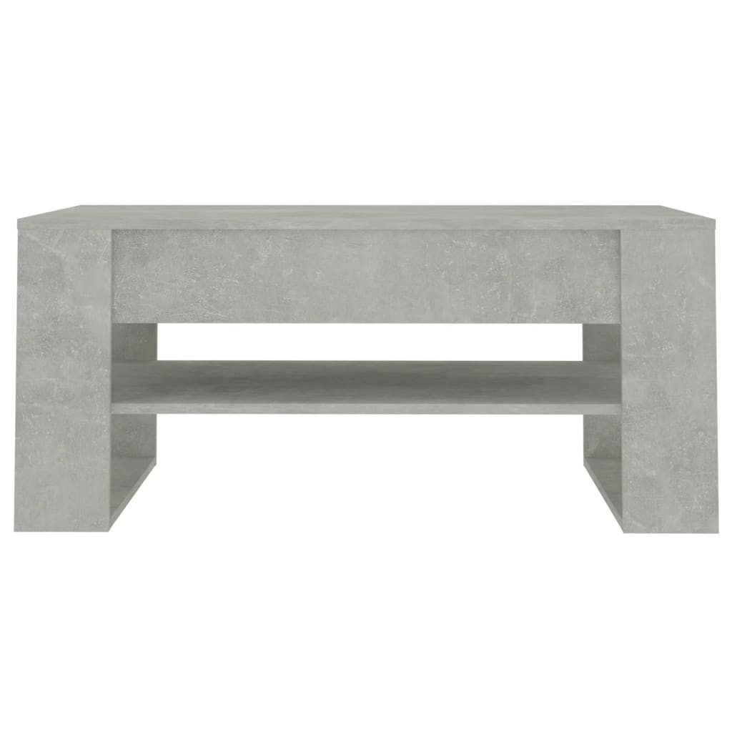 betonszürke szerelt fa dohányzóasztal 102 x 55 x 45 cm