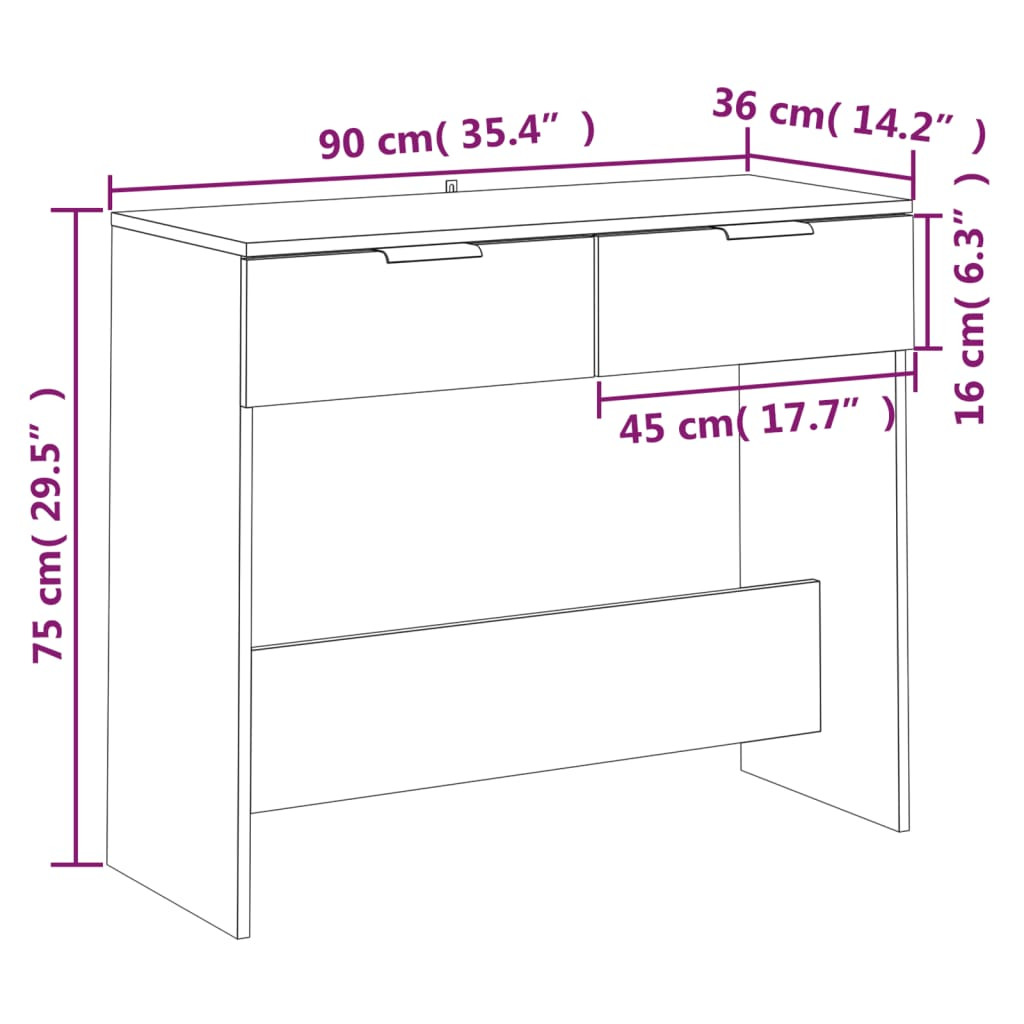 fekete szerelt fa tálalóasztal 90 x 36 x 75 cm