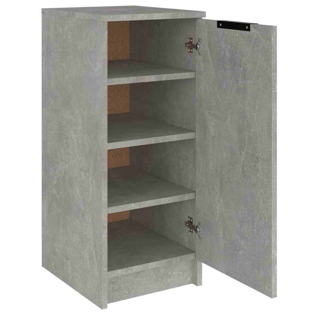 betonszürke szerelt fa cipőszekrény 30x35x70 cm