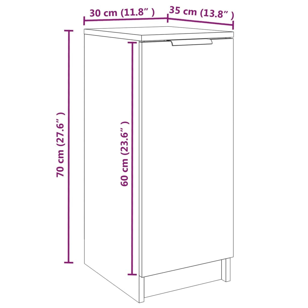 betonszürke szerelt fa cipőszekrény 30x35x70 cm