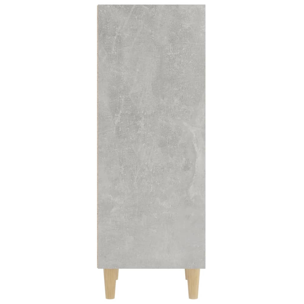 betonszürke szerelt fa tálalószekrény 34,5 x 32,5 x 90 cm