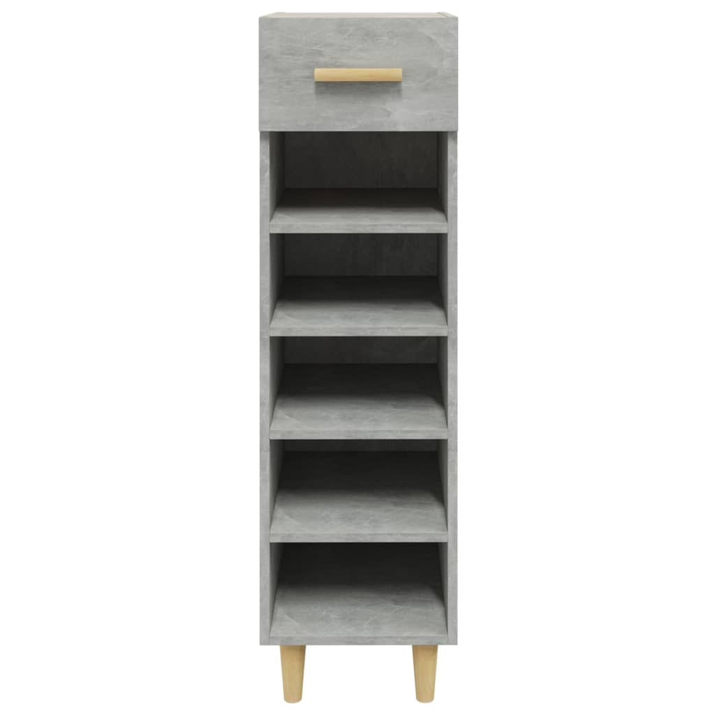 betonszürke szerelt fa cipősszekrény 30 x 35 x 105 cm