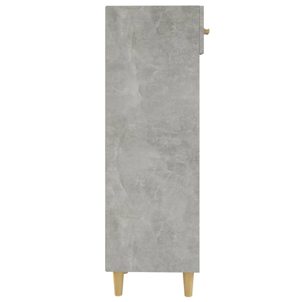 betonszürke szerelt fa cipősszekrény 30 x 35 x 105 cm