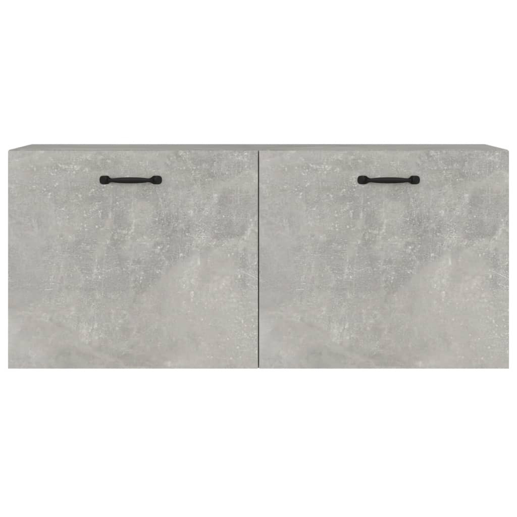 betonszürke szerelt fa faliszekrény 80 x 36,5 x 35 cm