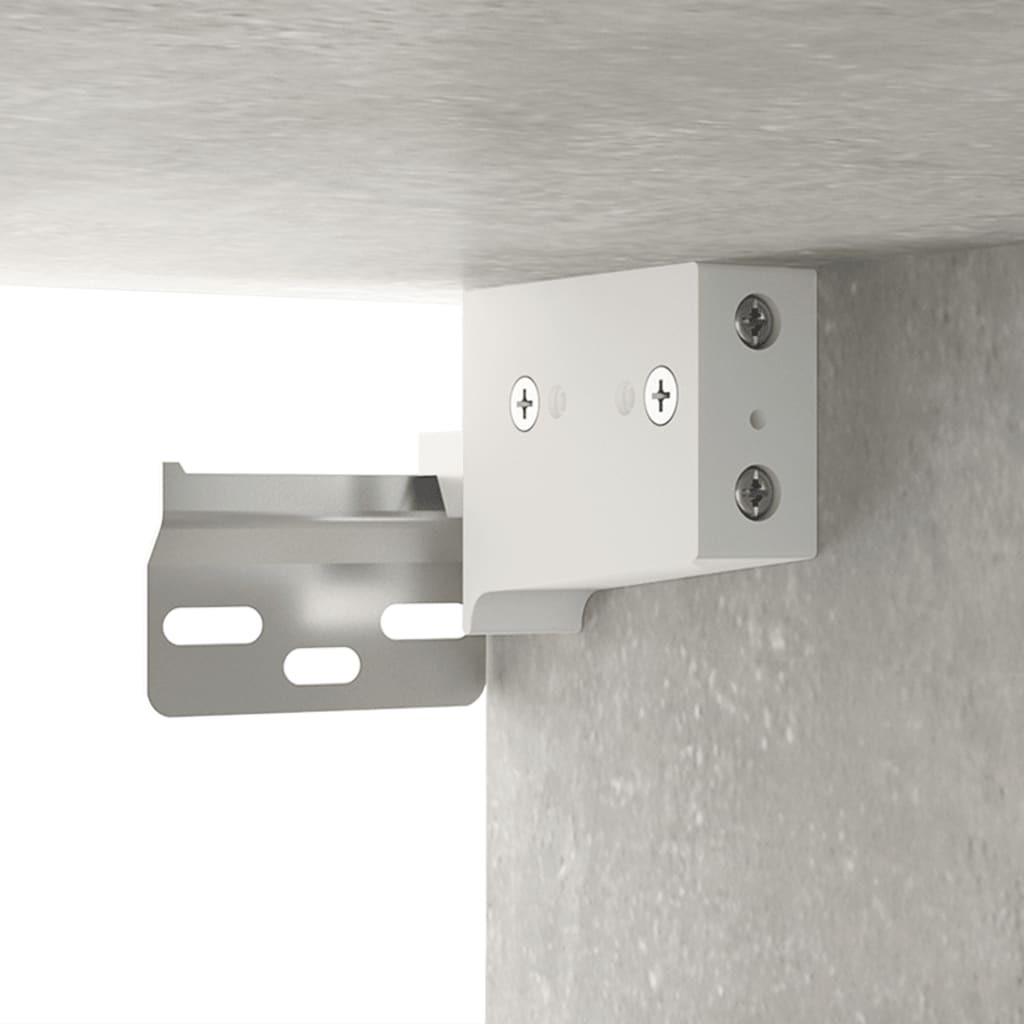 betonszürke szerelt fa faliszekrény 80 x 36,5 x 35 cm