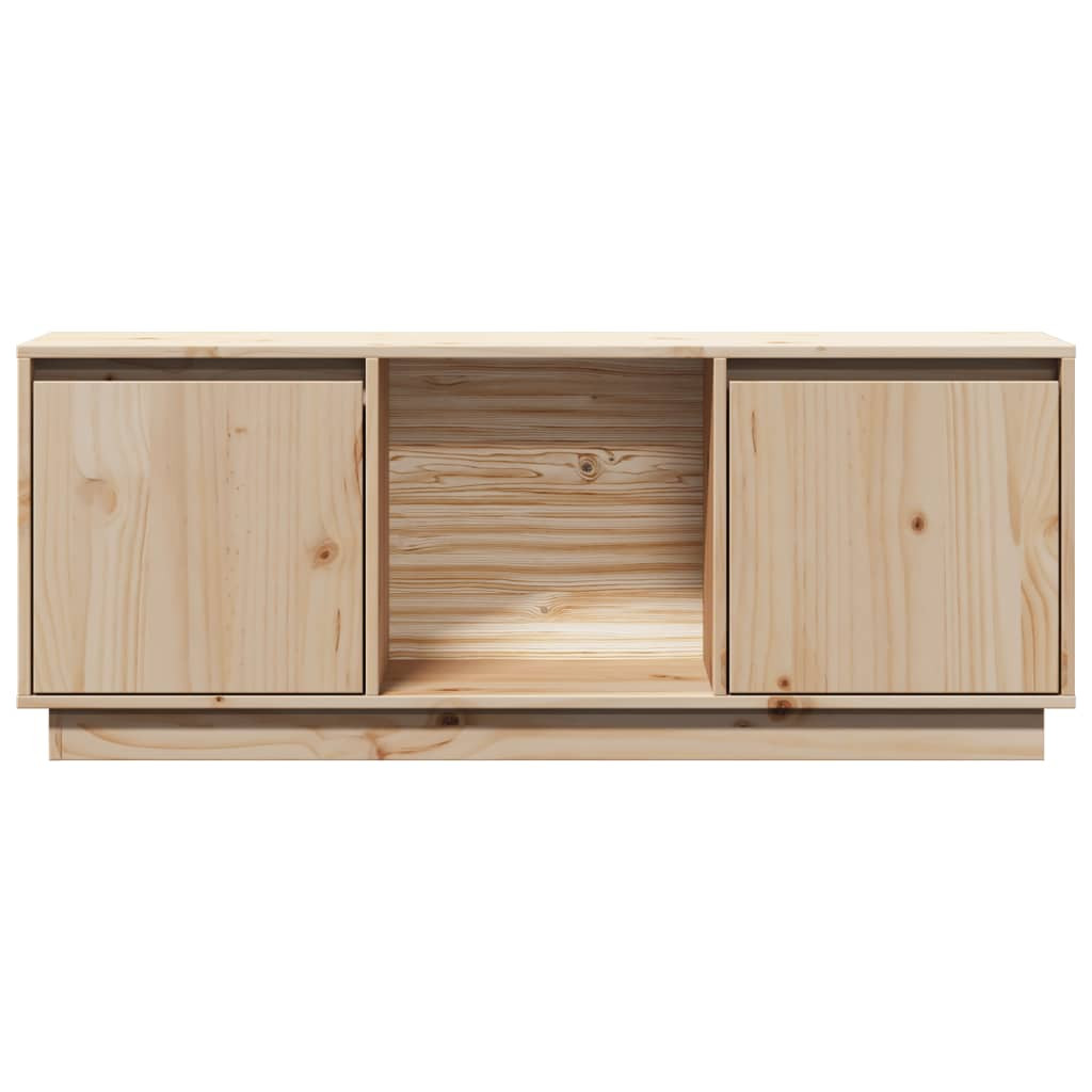 tömör fenyőfa TV-szekrény 110,5 x 35 x 44 cm
