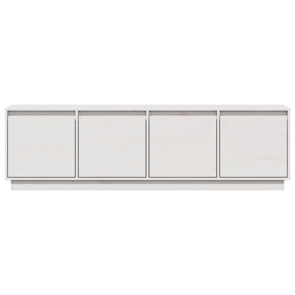 fehér tömör fenyőfa TV-szekrény 156 x 37 x 45 cm