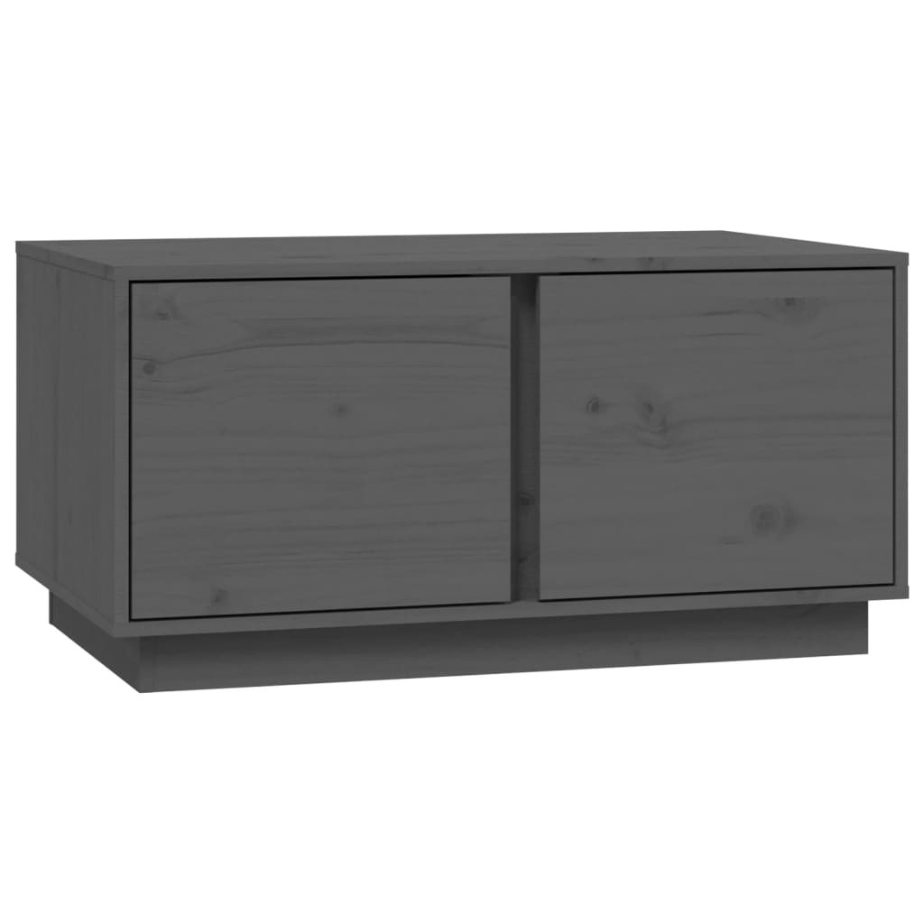 vidaXL szürke tömör fenyőfa dohányzóasztal 80 x 50 x 40 cm