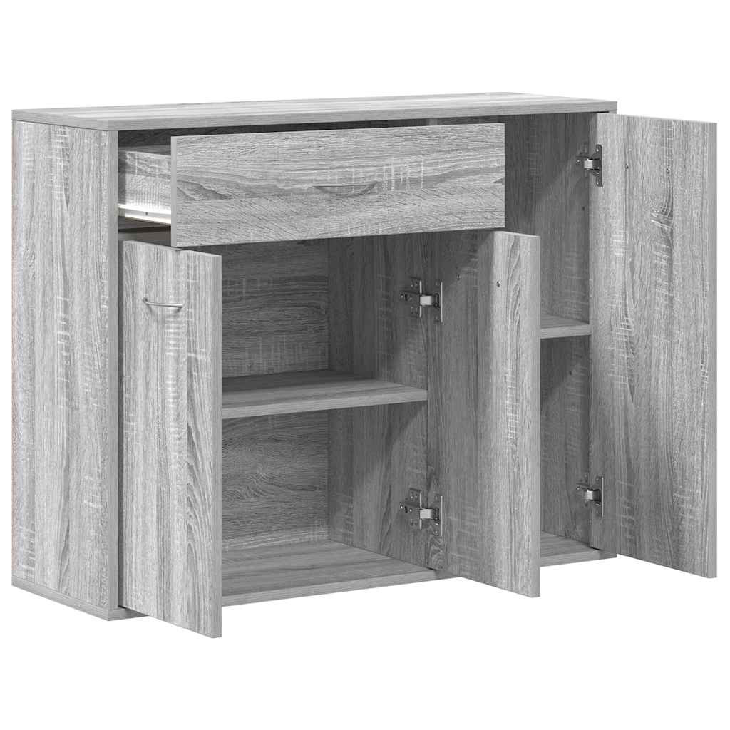 szürke sonoma színű szerelt fa tálalószekrény 88x30x70 cm szürke sonoma színű szerelt fa tálalószekrény 88x30x70 cm